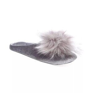 INC International Concept Womens Size 5/6 Pom Pom Velvet Clog Slippers $35 121